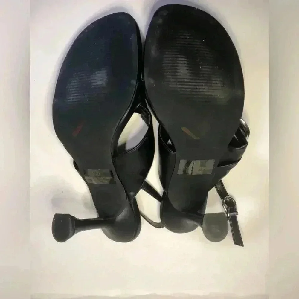 Black and silver heels size 7.5